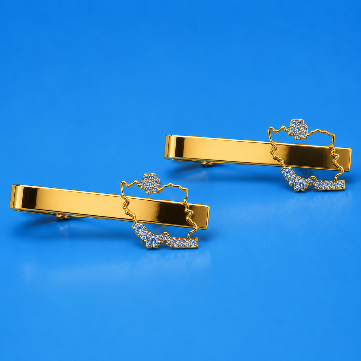 Iran Map Tie Clip – 18K Gold Plated Stainless Steel