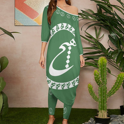 Hich DIAGONAL SHOULDER TWO-PIECE SET