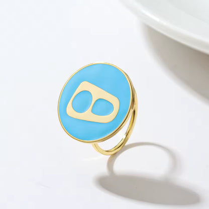 SIMPLE ARABIC, FARSI LETTERS ENAMEL RING