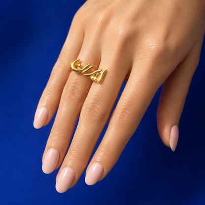 BAGUE IRANIENNE PLAQUÉE OR