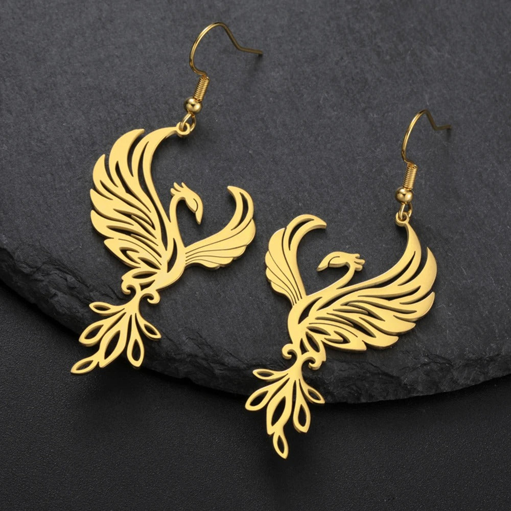 PHOENIX DROP EARRINGS – Symbol of Power & Renewal