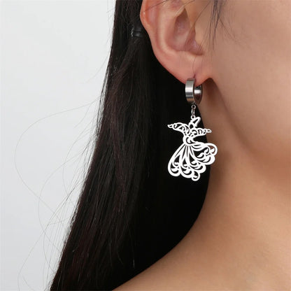 GOLD PLATED SUFI SAMA DANCE EARRINGS