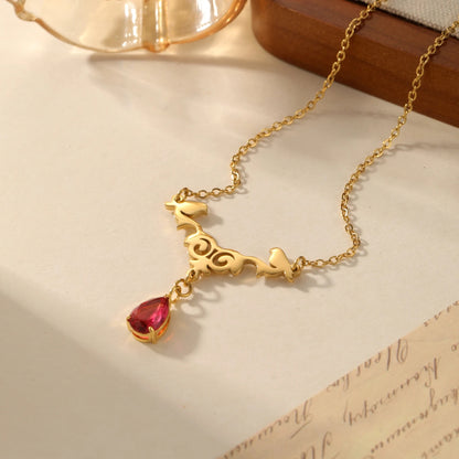 Two Birds Custom Birthstone Necklace | Personalized Gift