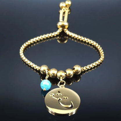 PERSIAN LOVE POEM STAINLESS STEEL BRACELET "عشق" – GOLD COLOR