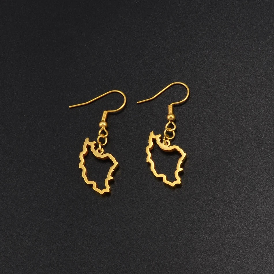 Iran Map Earrings