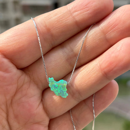 ETERNAL IRAN MAP OPAL NECKLACE 925 SILVER