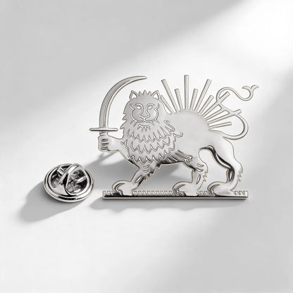 BROCHE LION ET SOLEIL DE L'EMPIRE PERSE