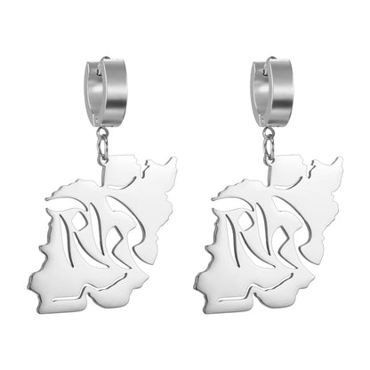 PERSIAN MAP EARRINGS – AZADI CALLIGRAPHY