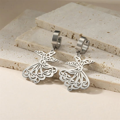 GOLD PLATED SUFI SAMA DANCE EARRINGS