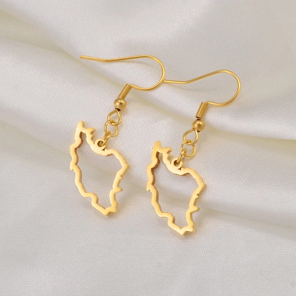 Iran Map Earrings