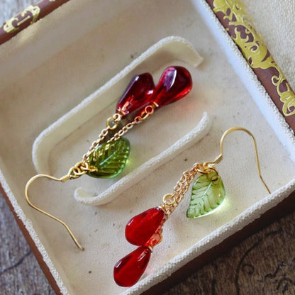 POMEGRANATE DROP EARRINGS