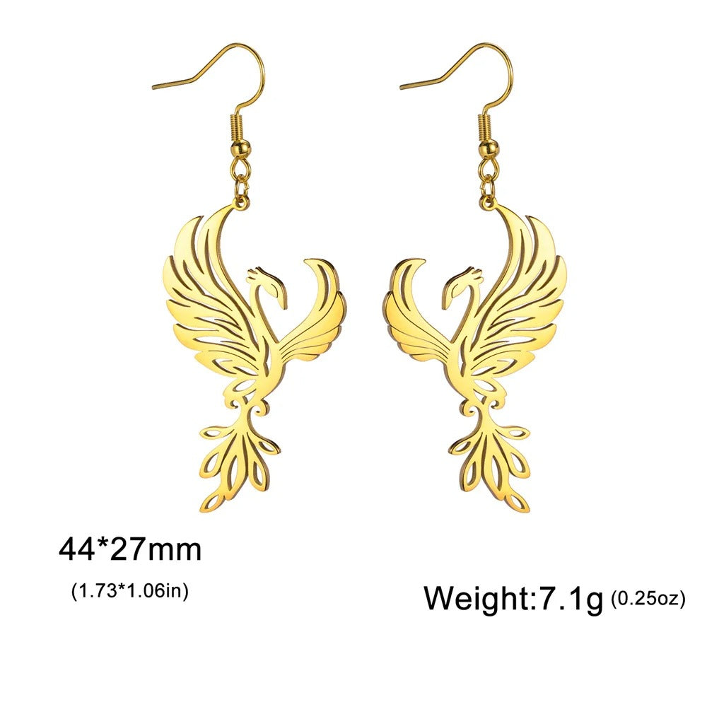 PHOENIX DROP EARRINGS – Symbol of Power & Renewal