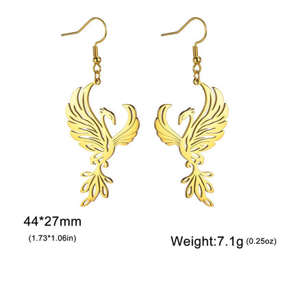 PHOENIX DROP EARRINGS – Symbol of Power & Renewal