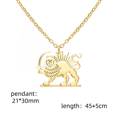 COLLIER LION ET SOLEIL