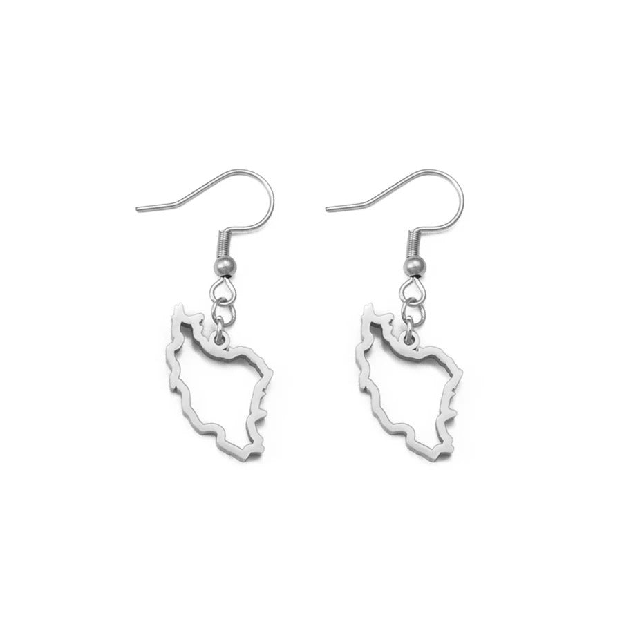 Iran Map Earrings