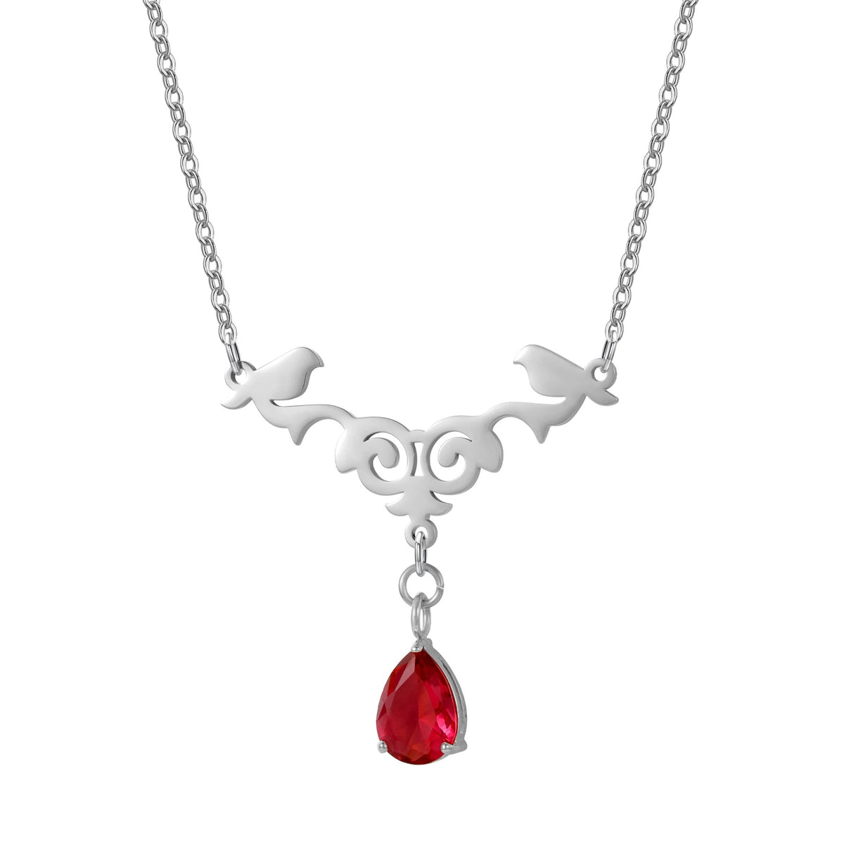 Two Birds Custom Birthstone Necklace | Personalized Gift