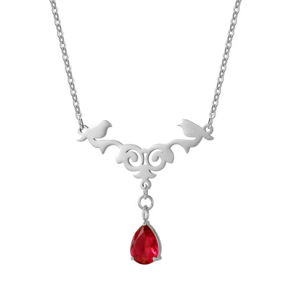 Two Birds Custom Birthstone Necklace | Personalized Gift