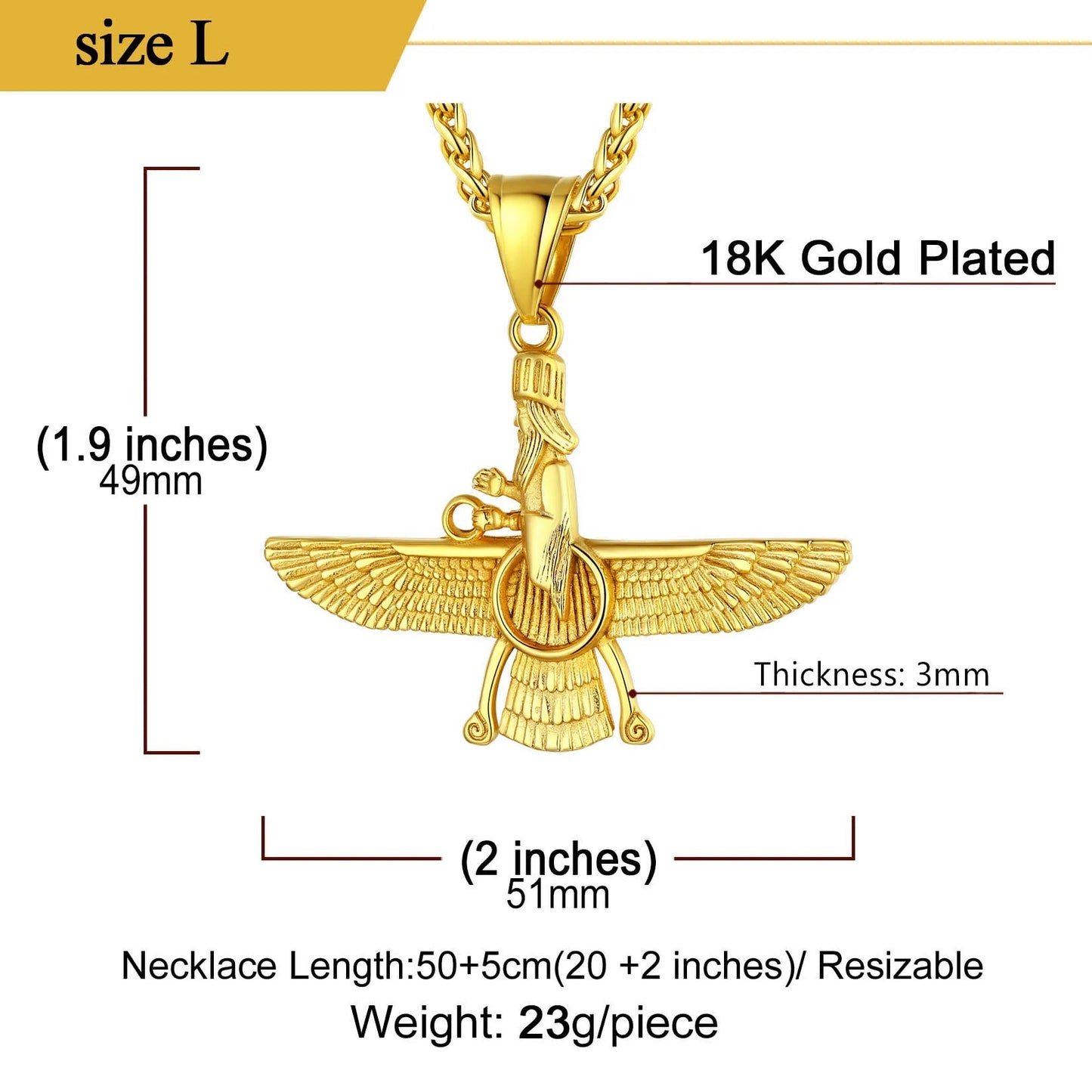 18Faravahar Necklace