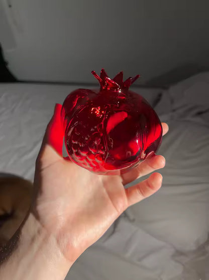 MINI RED POMEGRANATE GLASS VAS