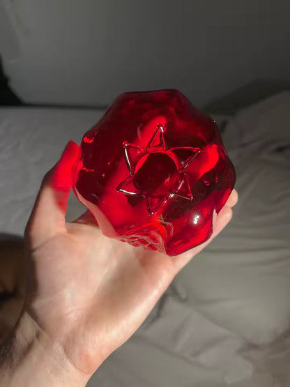 MINI RED POMEGRANATE GLASS VAS