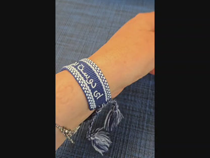 EMBROIDERED FABRIC TASSEL BRACELET از صدای سخن عشق نشنیدم خوشتر