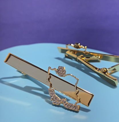 Iran Map Tie Clip – 18K Gold Plated Stainless Steel