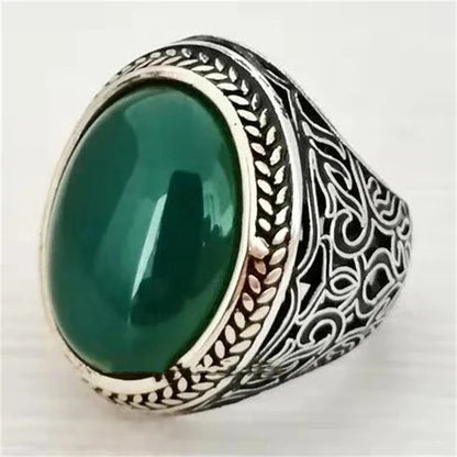 MEN'S LUXURY EMERALD RING – INLAID SAPPHIRE RETRO STYLE